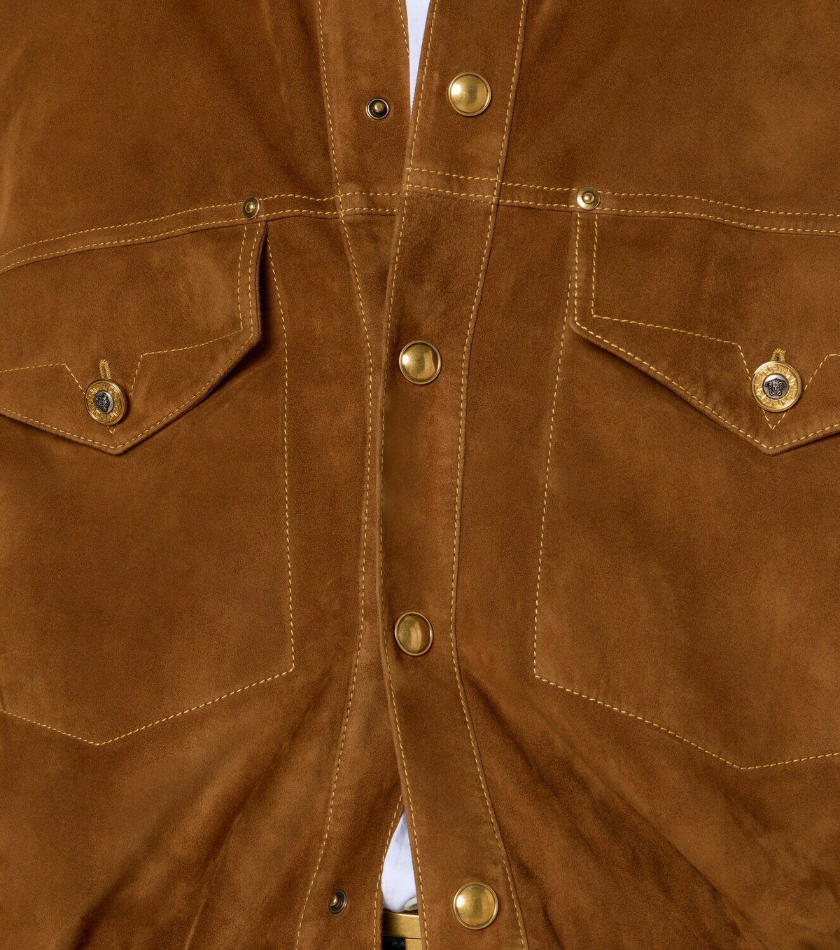 Versace Suede blouson jacket