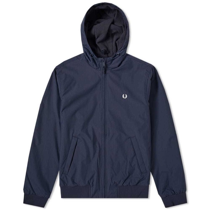 Photo: Fred Perry Hooded Brentham Jacket Dark Airforce