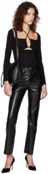 FRAME Black Halter Blouse