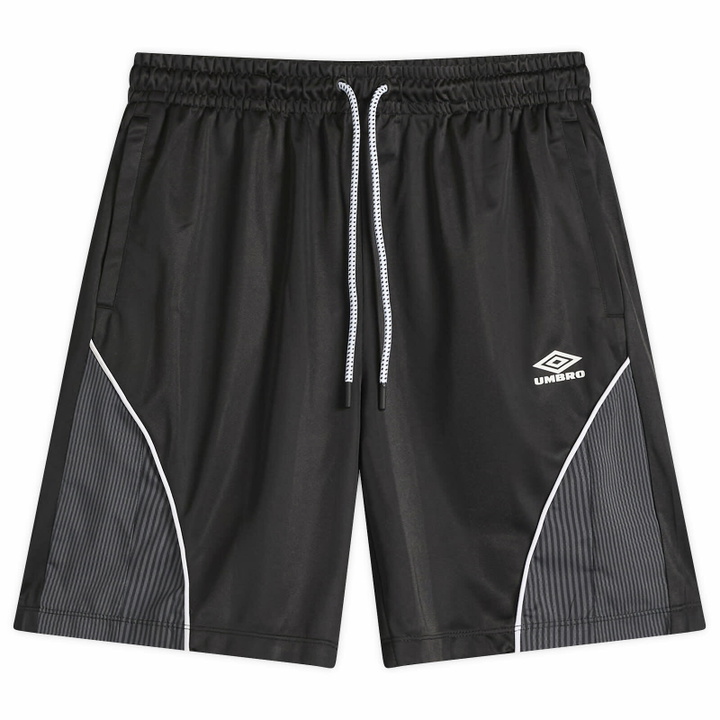 Photo: Umbro Men's Panelled Short in Black/Volcanic Ash/Brilliant White