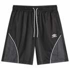 Umbro Men's Panelled Short in Black/Volcanic Ash/Brilliant White