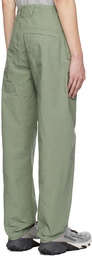 Stone Island Green Garment-Dyed Trousers