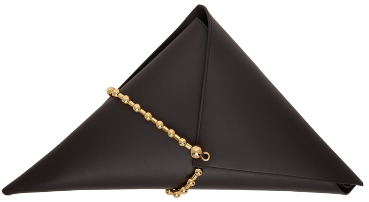 Photo: Bottega Veneta Brown Ball Chain Triangle Pouch