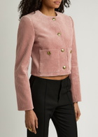 Chloe Cropped Corduroy Jacket Pink