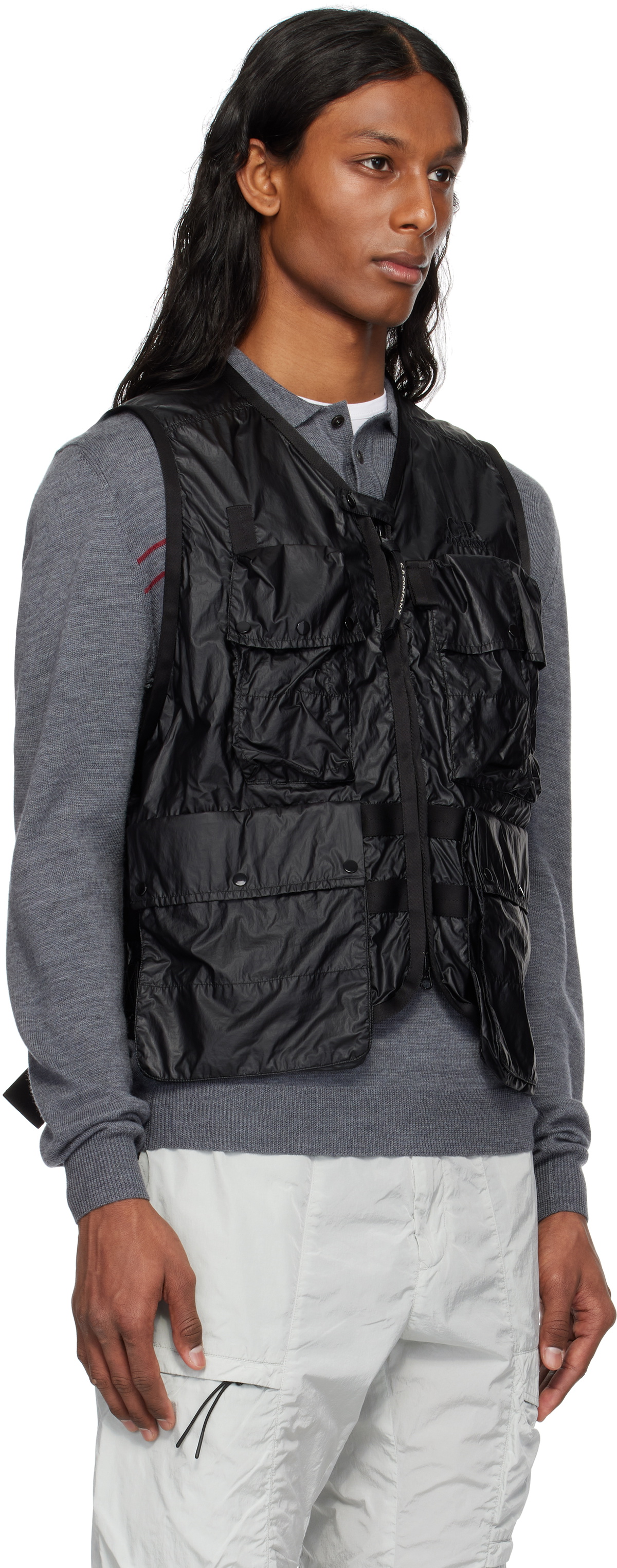 C.P. Company Black CS II Logo Vest