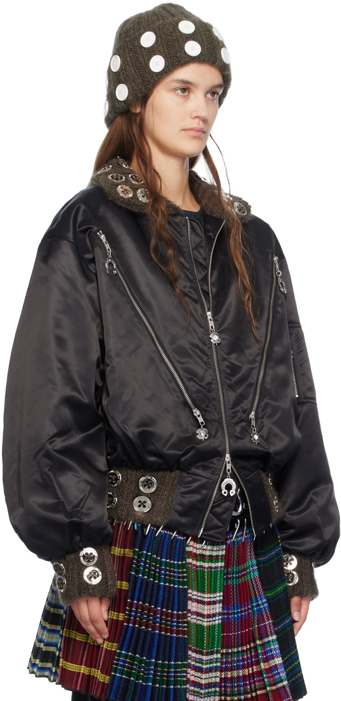 Chopova Lowena Black Darling Bomber Jacket