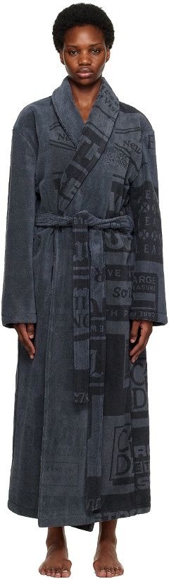 Photo: Martine Rose Gray Tommy Jeans Edition Jacquard Toweled Coat