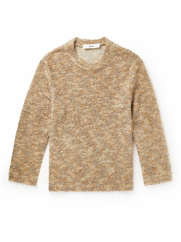 Photo: Séfr - Ryo Textured Knitted Sweater - Brown