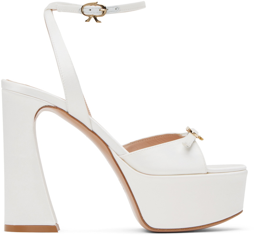 【関税込み】Gianvito Rossi ホワイト Maddy ヒールサンダル Gianvito Rossi White Maddy Heeled Sandals Gianvito Rossi