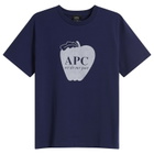 A.P.C. Men's Apple T-Shirt in Indigo