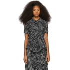 Chika Kisada Black and White Check Ruched Blouse