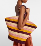Zimmermann Goldentime Large raffia tote bag