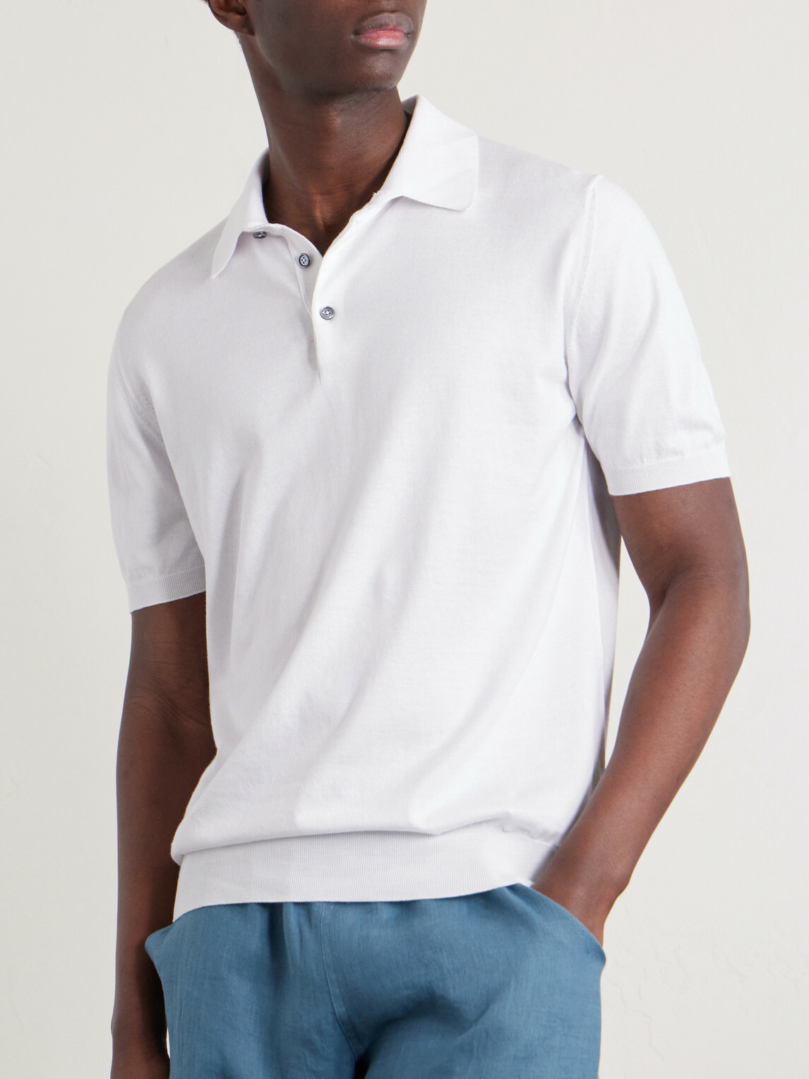 Kiton - Cotton Polo Shirt - White