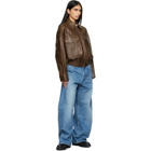 Staud Brown Eugene Leather Jacket