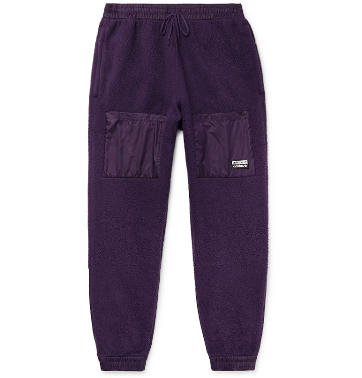Photo: adidas Originals - Vocal Shell-Panelled Fleece Sweatpants - Purple