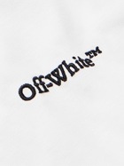 Off-White - Logo-Embroidered Cotton-Jersey T-Shirt - White