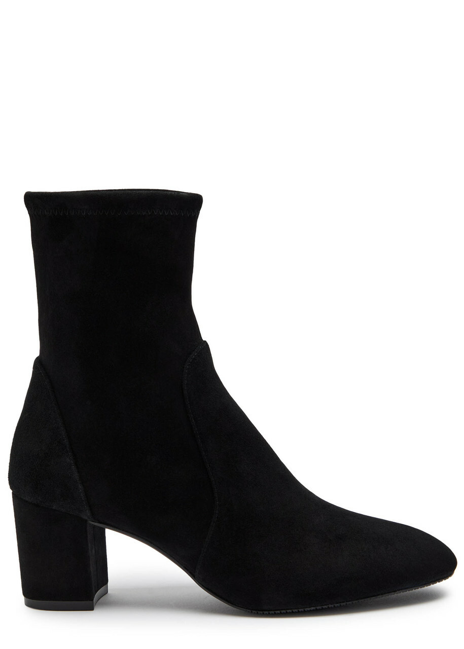 Stuart Weitzman Naomi 50 Leather Ankle Boots Black Stuart