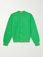 Auralee - Brushed Cashmere and Cotton-Blend Cardigan - Green