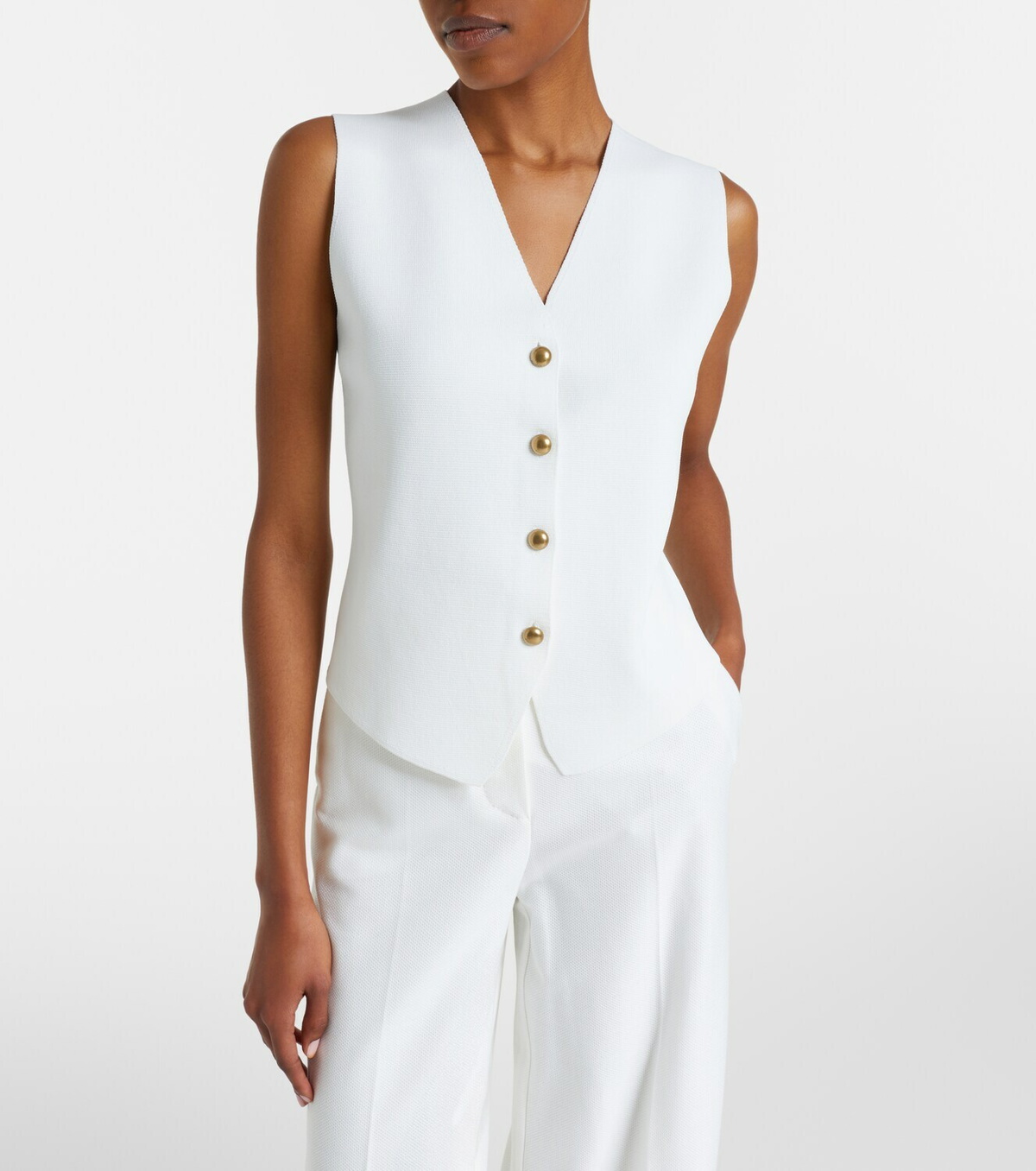Max Mara Knitted crêpe vest