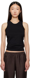 Loulou de Saison Black Poso LDS Cotton Tank Top
