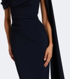 Roksanda Maite caped crêpe midi dress