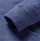 The Elder Statesman - Fleece-Back Cotton-Jersey Hoodie - Blue