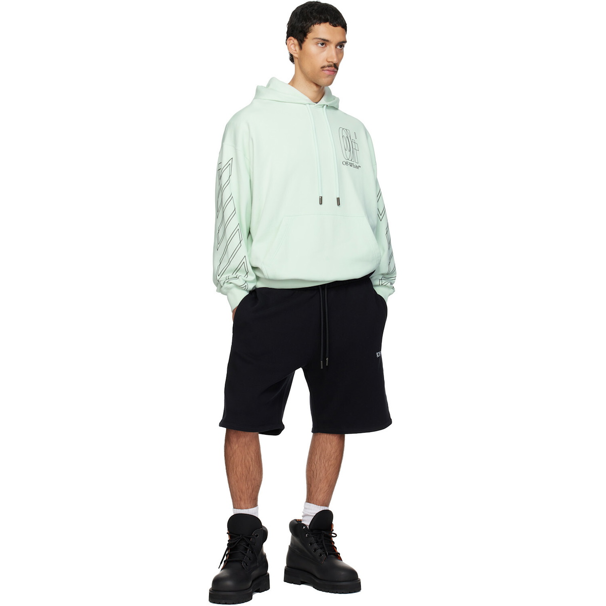 Off-White Blue Big Double Arrow Skate Hoodie
