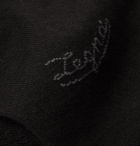 Ermenegildo Zegna - Logo-Embroidered Mélange Stretch-Knit Socks - Black