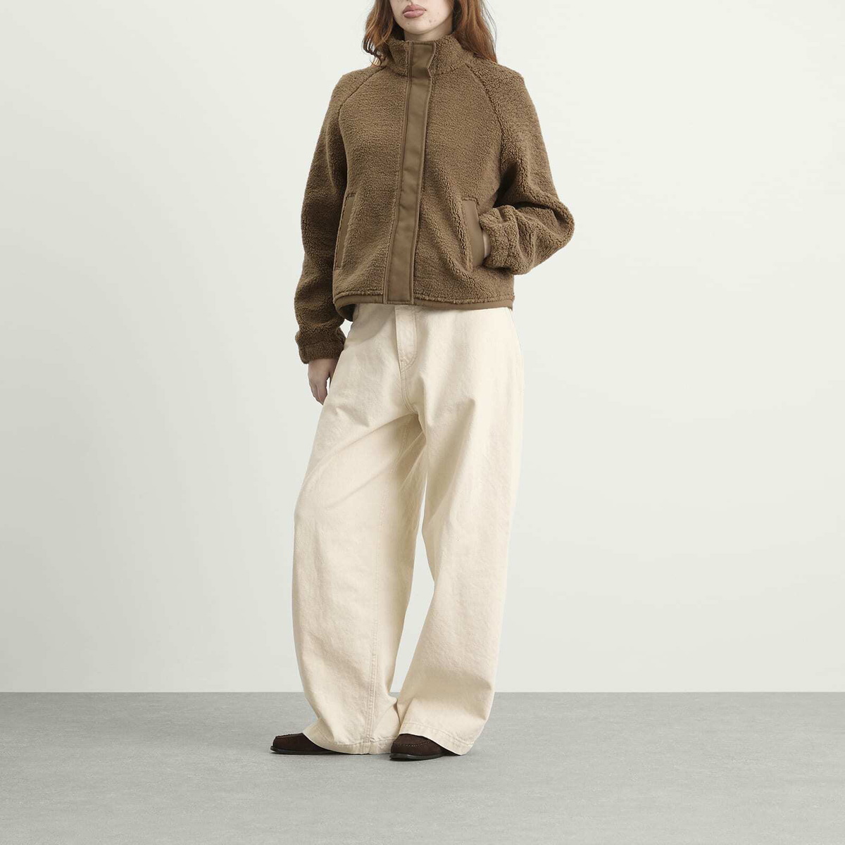 Samsøe Samsøe Women's Safrost Fleece Jacket in Fossil