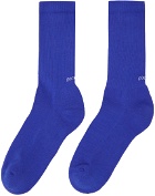 SOCKSSS Two-Pack White & Blue Socks
