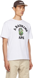 BAPE White ABC Camo College T-Shirt