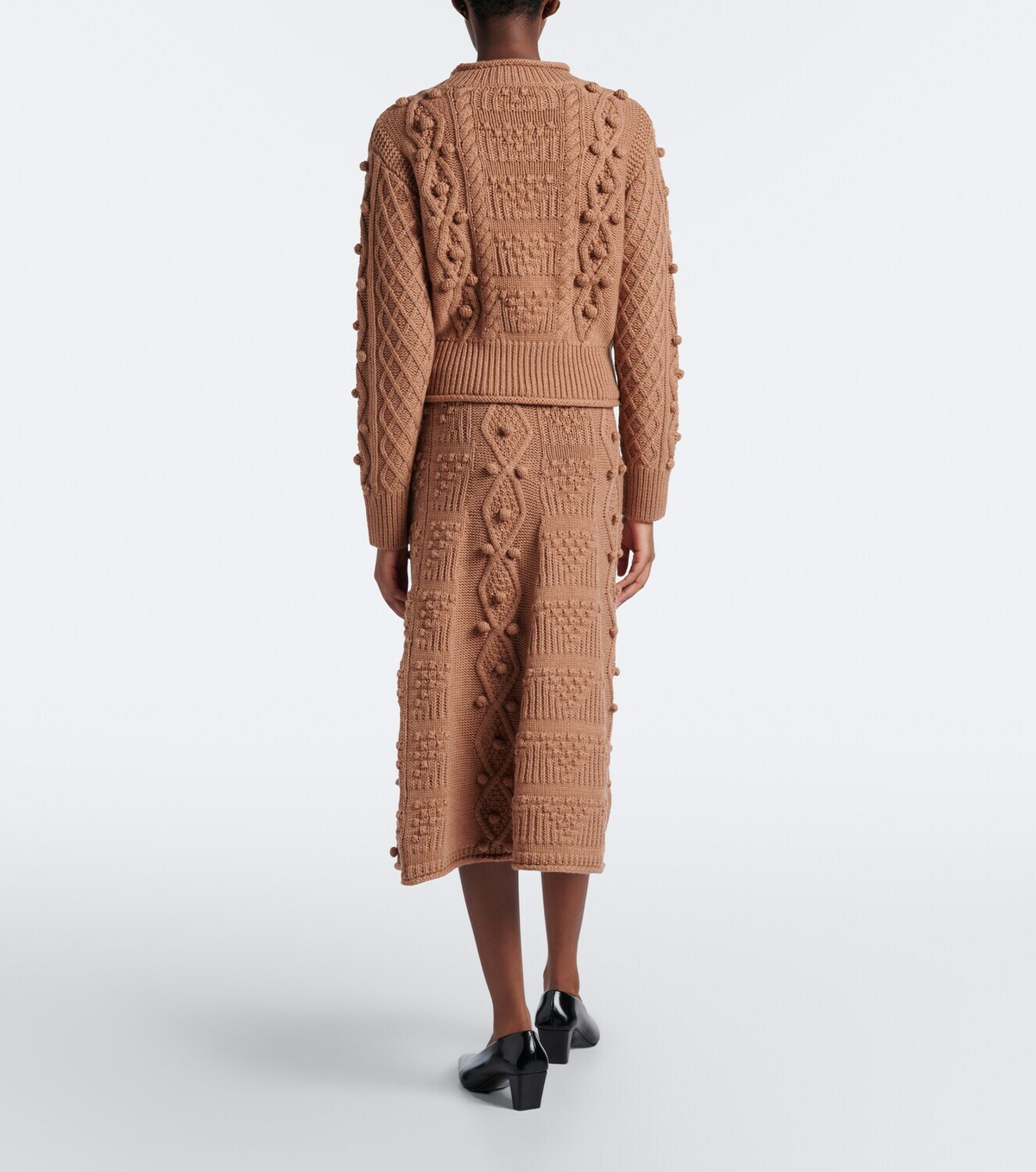 Emilia Wickstead Koda cable-knit wool skirt