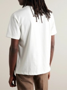 De Bonne Facture - Embroidered Cotton-Jersey T-Shirt - White
