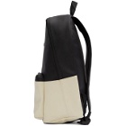 Essentials Black and Off-White Coated Canvas Backpack