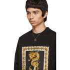 Versace Black Silk Dragon Sweatshirt