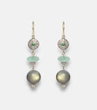 Ileana Makri 9kt gold (375/1000) and sterling silver (925) earrings with gemstones