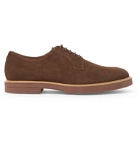 Tod's - Gommino Suede Derby Shoes - Brown