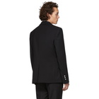 Balmain Black Cotton Double-Breasted Blazer