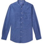Massimo Alba - Grandad-Collar Striped Cotton Shirt - Men - Blue