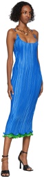 Versace Blue Plissé Dress