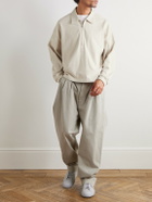 AGOLDE - Darius Cotton-Jersey Half-Zip Polo Shirt - Neutrals