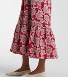 Erdem Floral cotton-blend lace midi dress