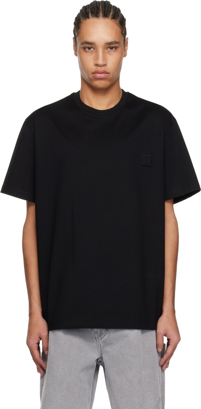 Photo: WOOYOUNGMI Black 3D Coral Back Logo T-shirt