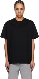 WOOYOUNGMI Black 3D Coral Back Logo T-shirt