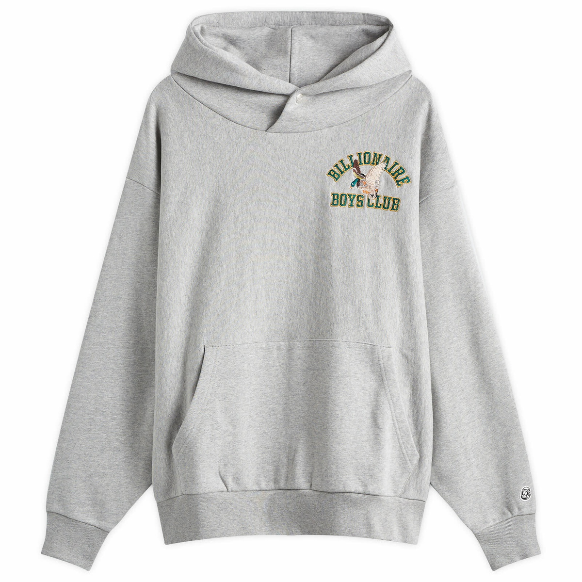 Billionaire Boys Club Men's Duck Varsity Embroidered Hoodie in Heather Grey