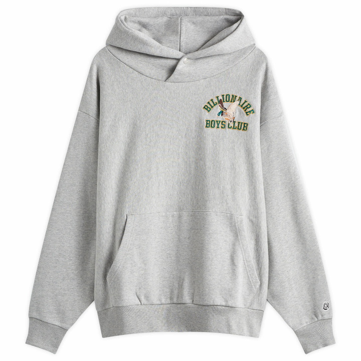 Photo: Billionaire Boys Club Men's Duck Varsity Embroidered Hoodie in Heather Grey