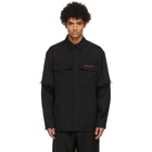 Jil Sander Black Wool Detachable Sleeve Jacket
