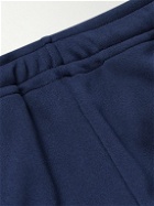 KAPITAL - Slim-Fit Flared Webbing-Trimmed Jersey Sweatpants - Blue
