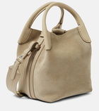 Loro Piana Bale Micro suede tote bag