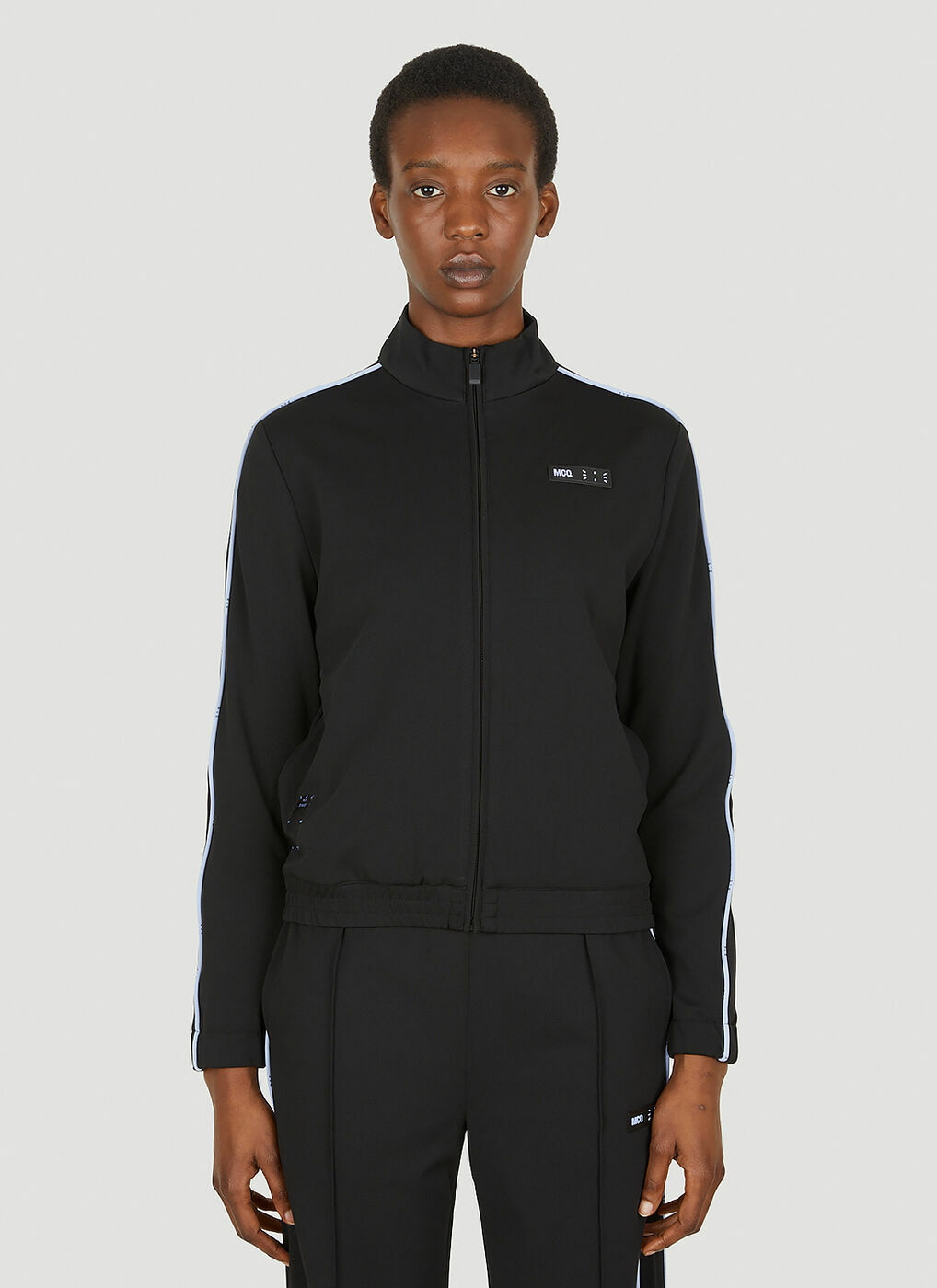 Icon Logo Patch Track Jacket in Black McQ Alexander McQueen